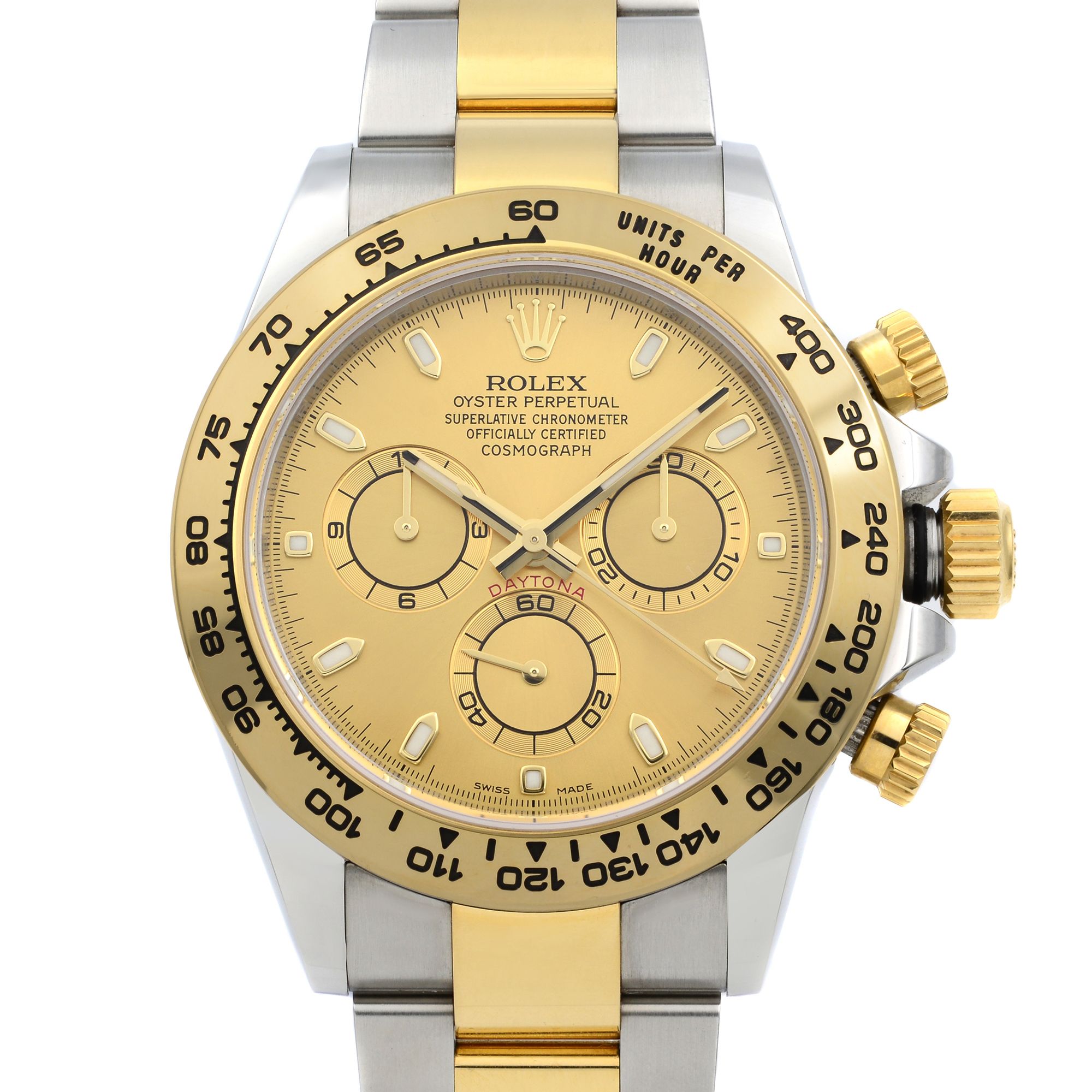 Rolex Daytona Steel 18K Yellow Gold Champagne Dial Mens Automatic Watch 116503