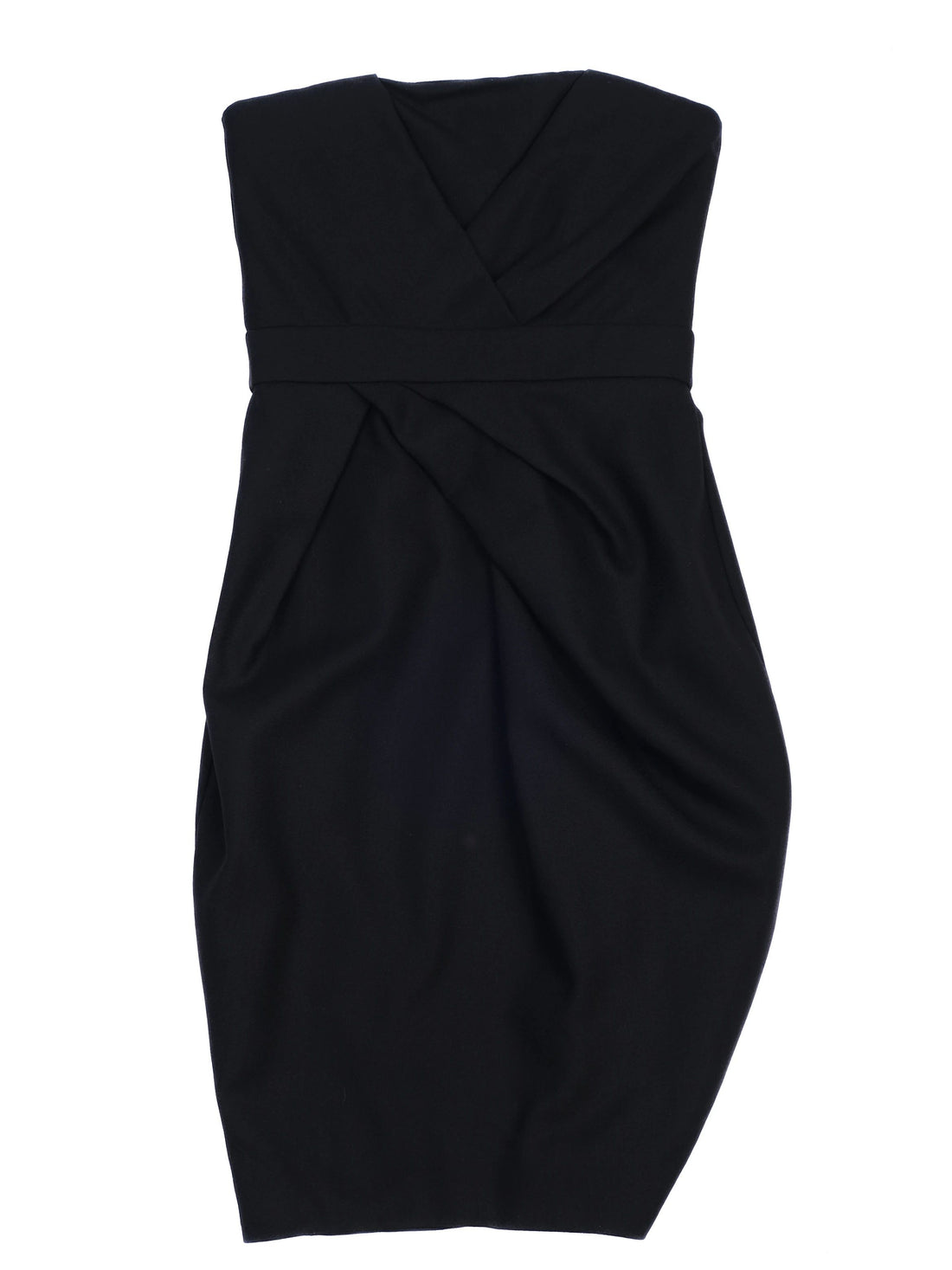 NEW By Malene Birger Black Wool Strapless Dress Size XS