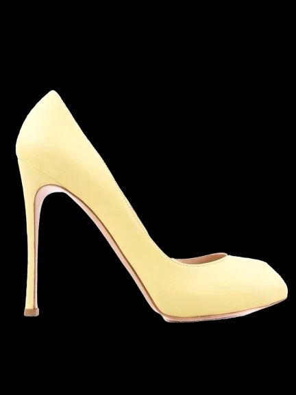 Excellent Gianvito Rossi Yellow Leather High-Heeled Shoes Size 39