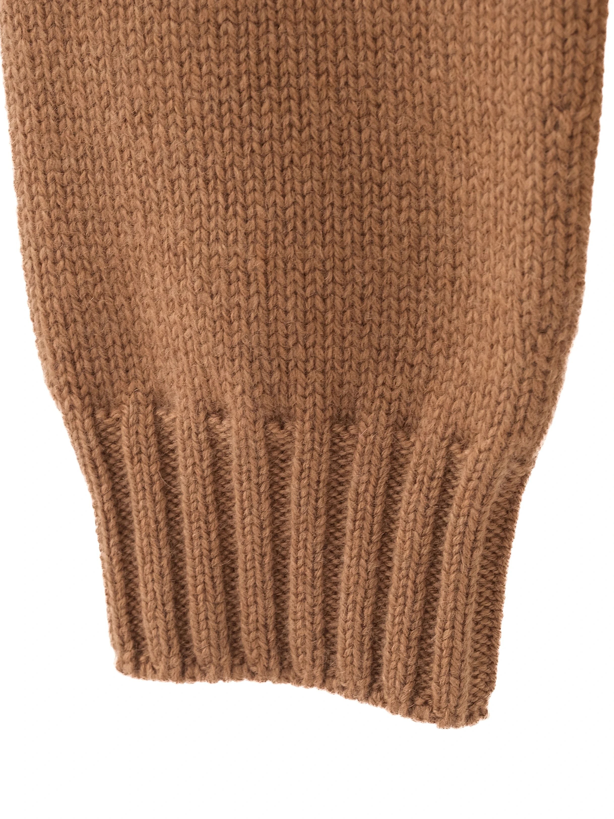 Perfect Fendi Orange Cashmere Cropped Turtleneck Sweater Size XS