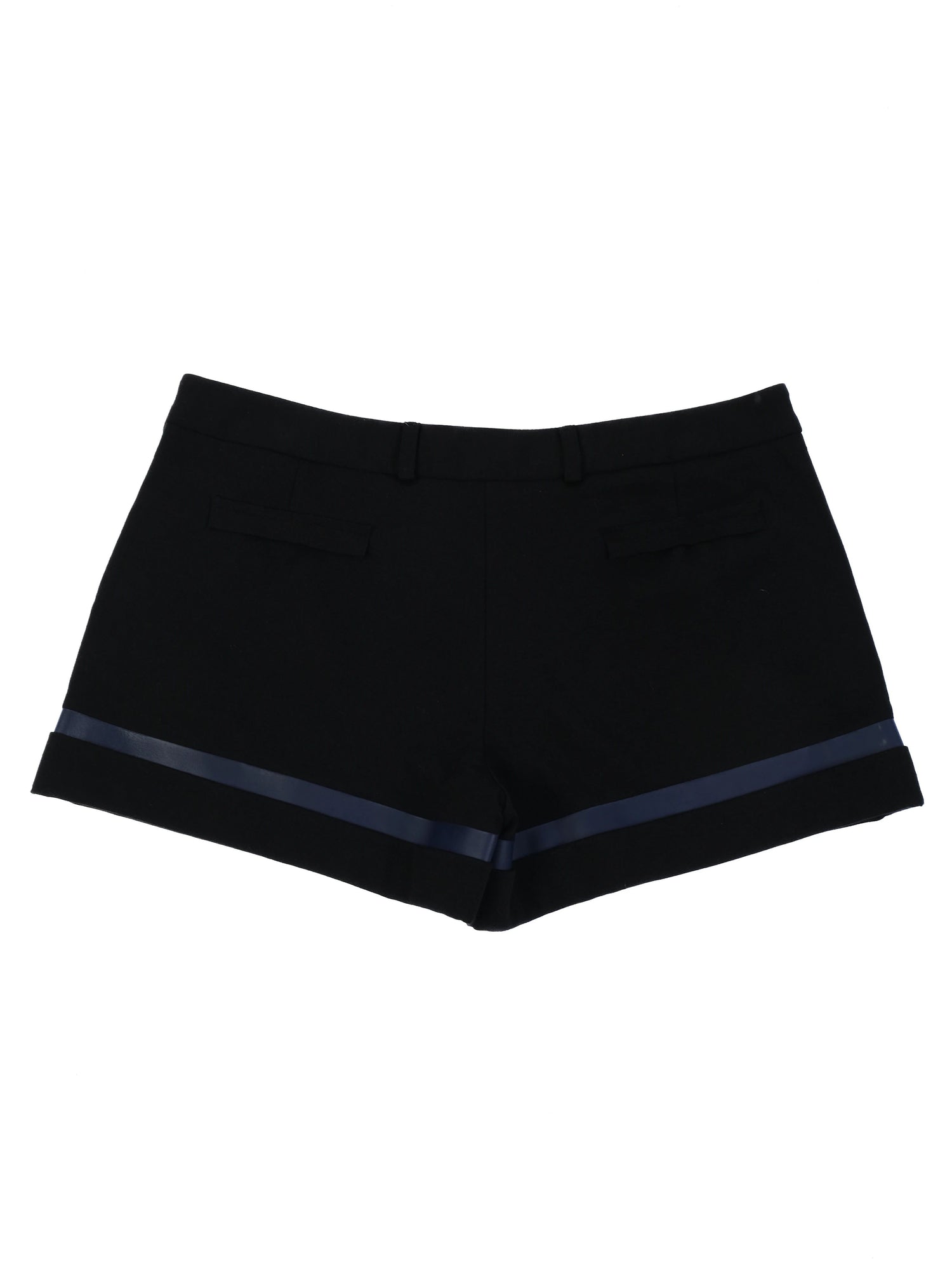 Excellent Markus Lupfer Black Shorts with Blue Stripes Size M