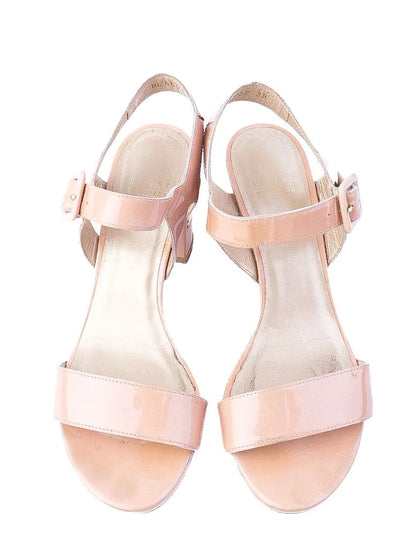 Excellent Stuart Weitzman Orange Leather High-Heeled Sandals Size 38