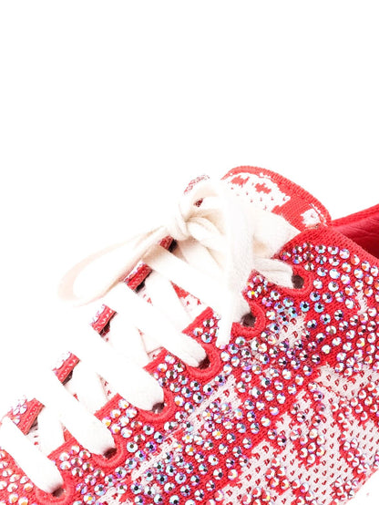 Excellent Lesilla Red Rhinestone Sneakers Women&
