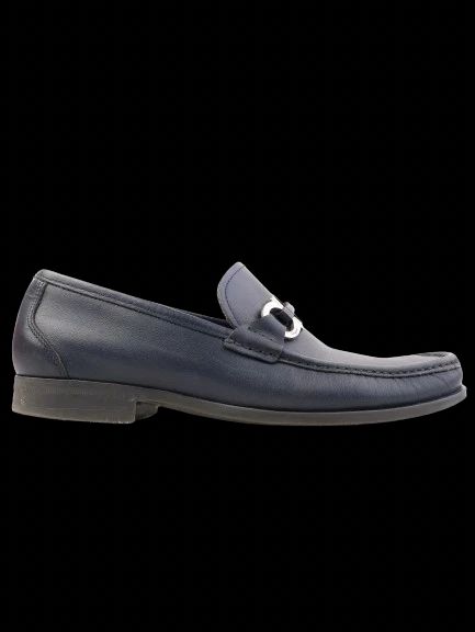 Excellent Salvatore Ferragamo Blue Leather Loafers Size 39.5