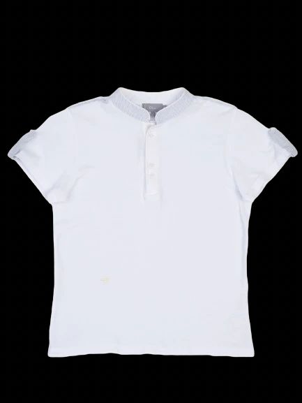Excellent Dior White Cotton Shirt Size 10 for Kids with Button Details