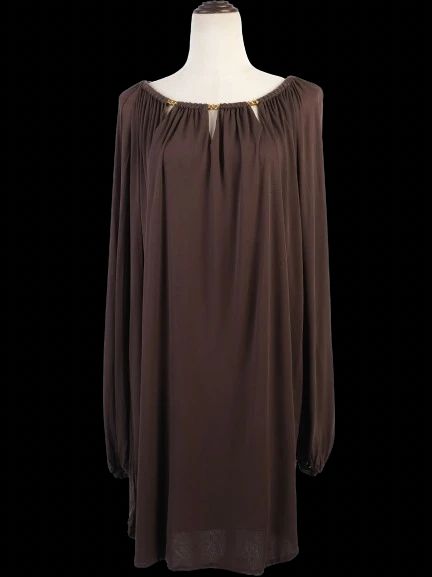 Excellent Emilio Pucci Orange Cupro Tunic Dress Size L