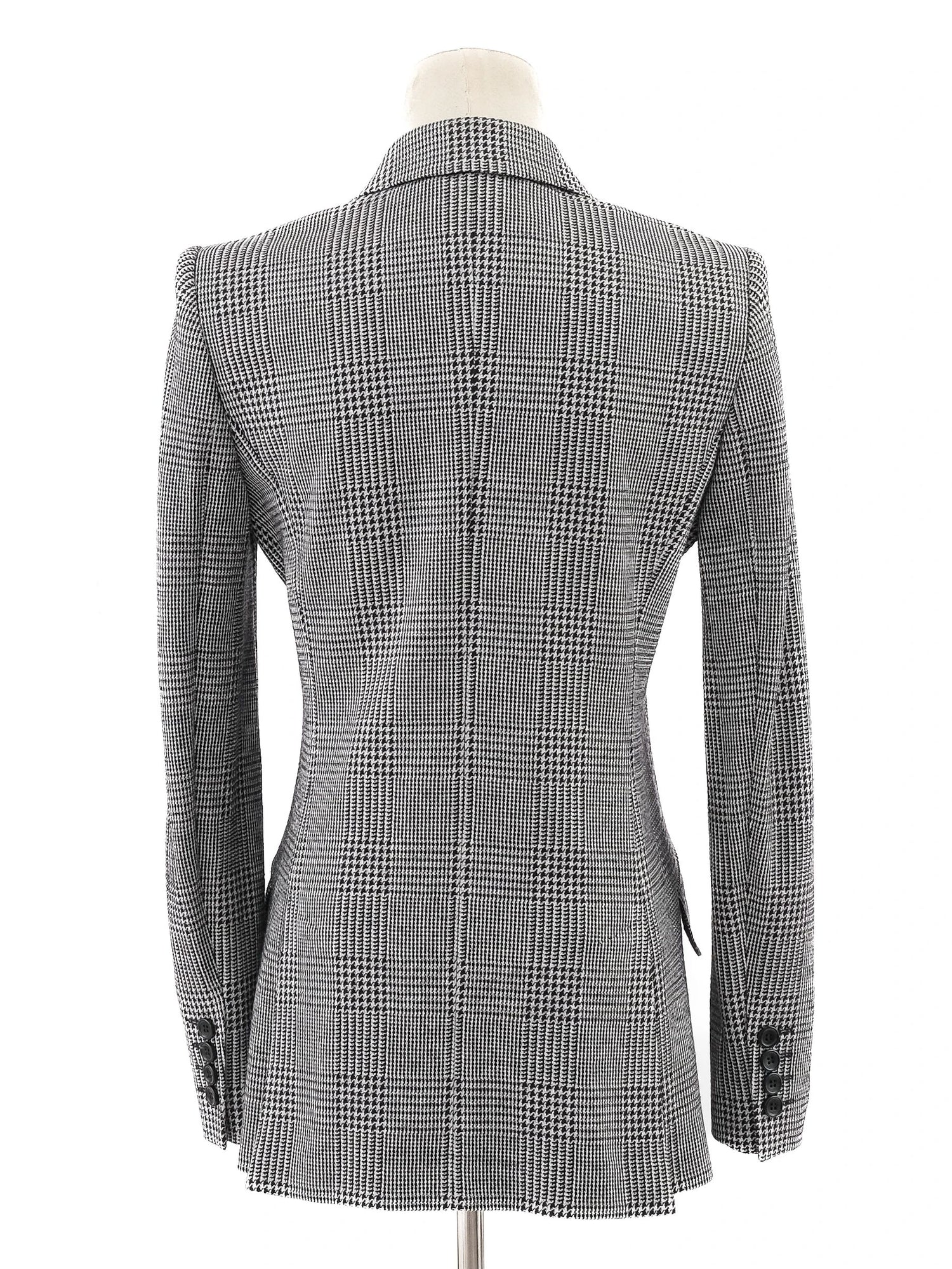 Excellent Max Mara Gray Wool Double-Breasted Blazer Size S