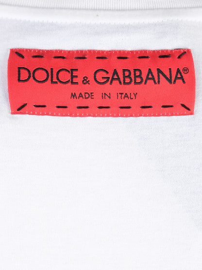 Excellent Dolce Gabbana White T-Shirt D&amp;G LOVE IS LOVE Size M