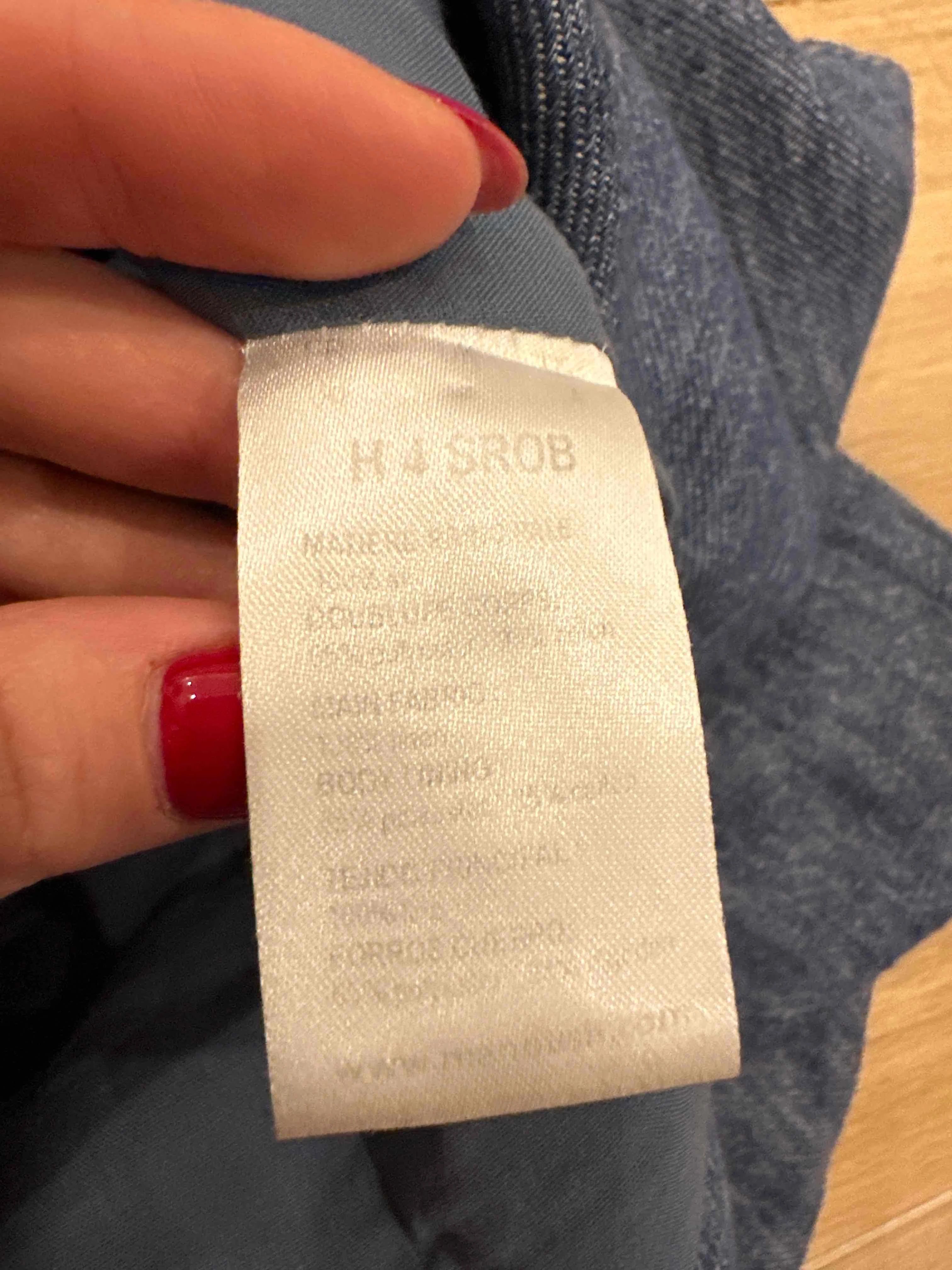 Excellent Manoush Blue Wool Dress Size S with Ruffle Details