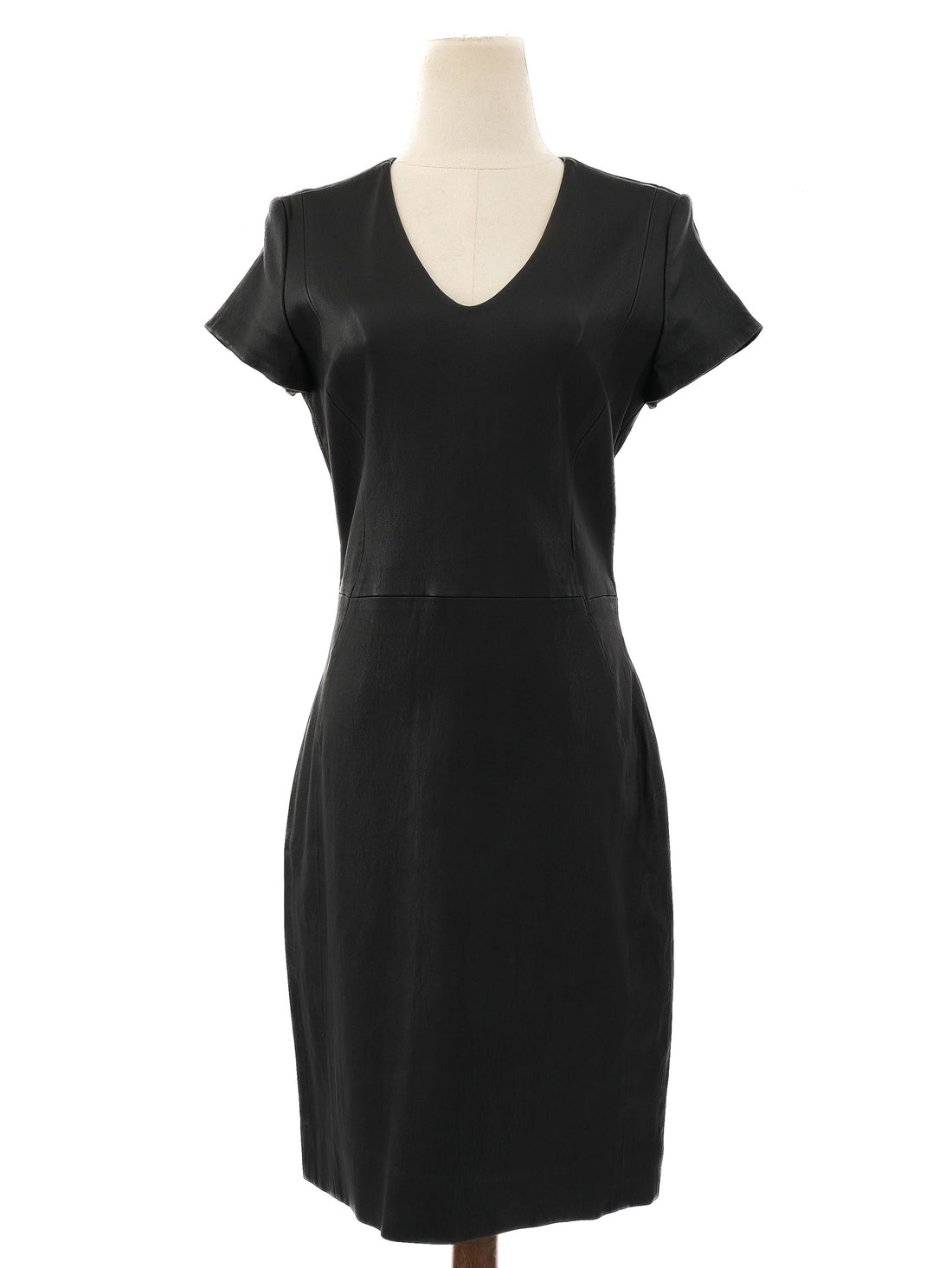 Perfect Diane von Furstenberg Gray Leather Dress Size L