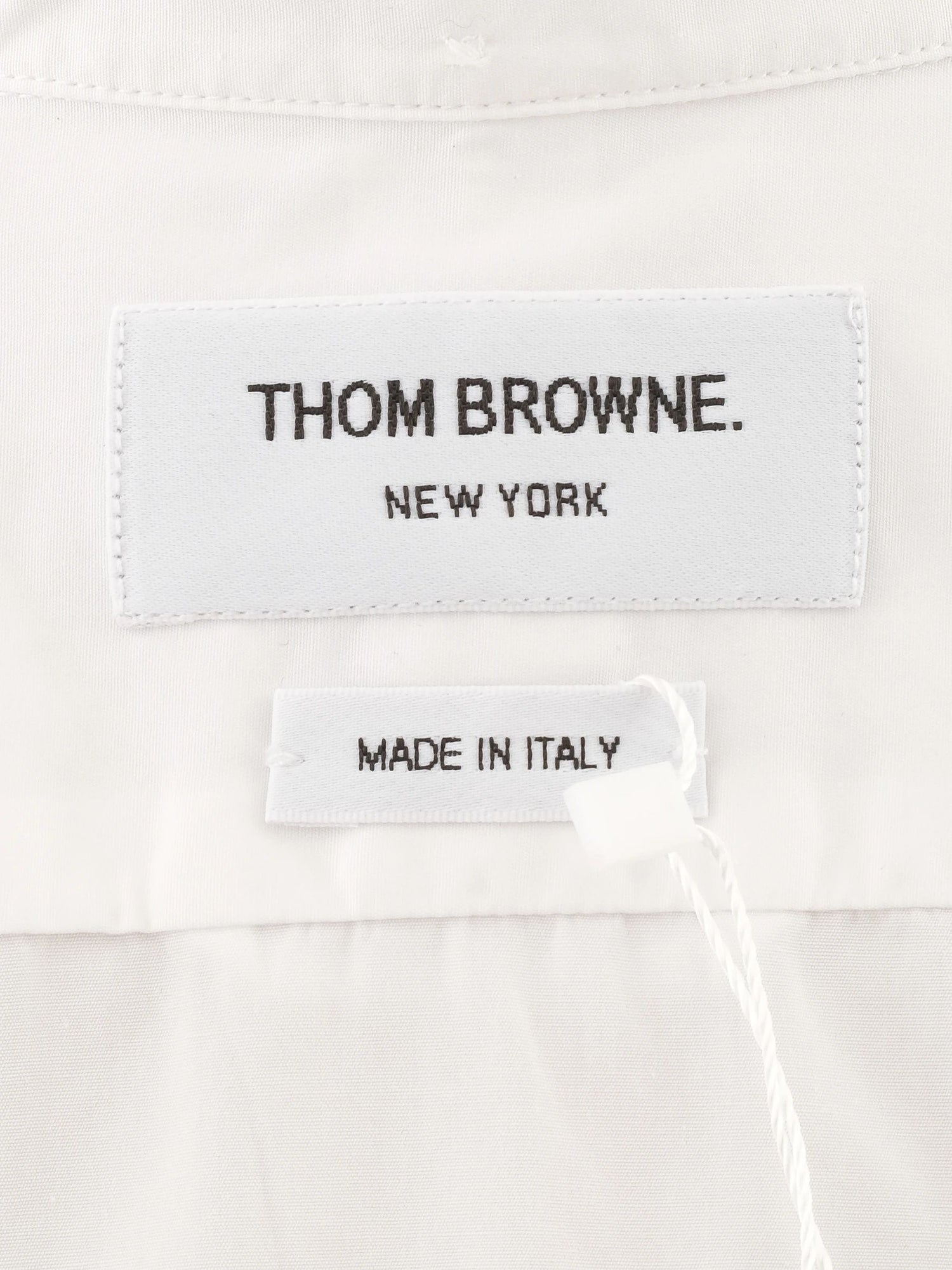 Excellent Thom Browne White Cotton Button-Up Shirt Size S
