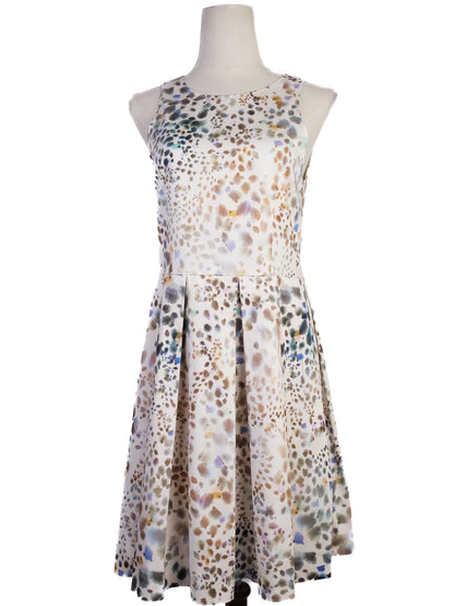Excellent MaxCo Sleeveless Dress M Multicolored Abstract Cotton