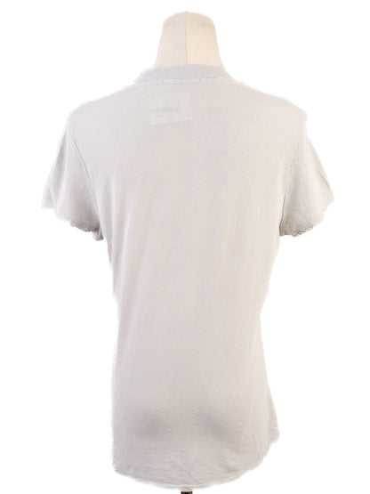 Excellent Standard James Perse Gray Cotton V-Neck T-Shirt Size S