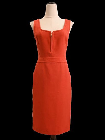 Good Tory Burch Red Sleeveless Dress XS with Zipper Detail