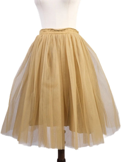 Excellent Au Jour Le Jour Yellow Nylon Tulle Skirt Made in Italy