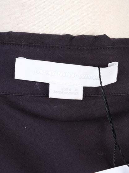 Excellent Alexander Wang Black Cotton Sleeveless Button-Up Dress