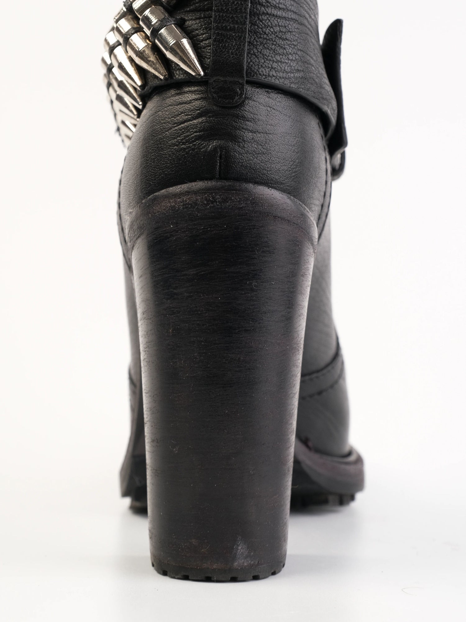 Excellent Gianmarco Lorenzi Black Leather High-Heeled Boots Size 38