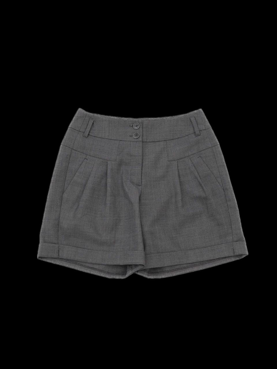 Excellent Weekend MaxMara Gray Wool Shorts Size S