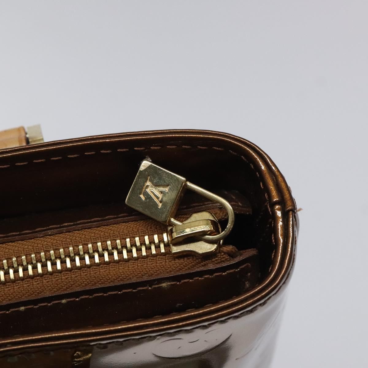 Louis Vuitton Vernis Houston Hand Bag Bronze M 91122 Lv Auth
