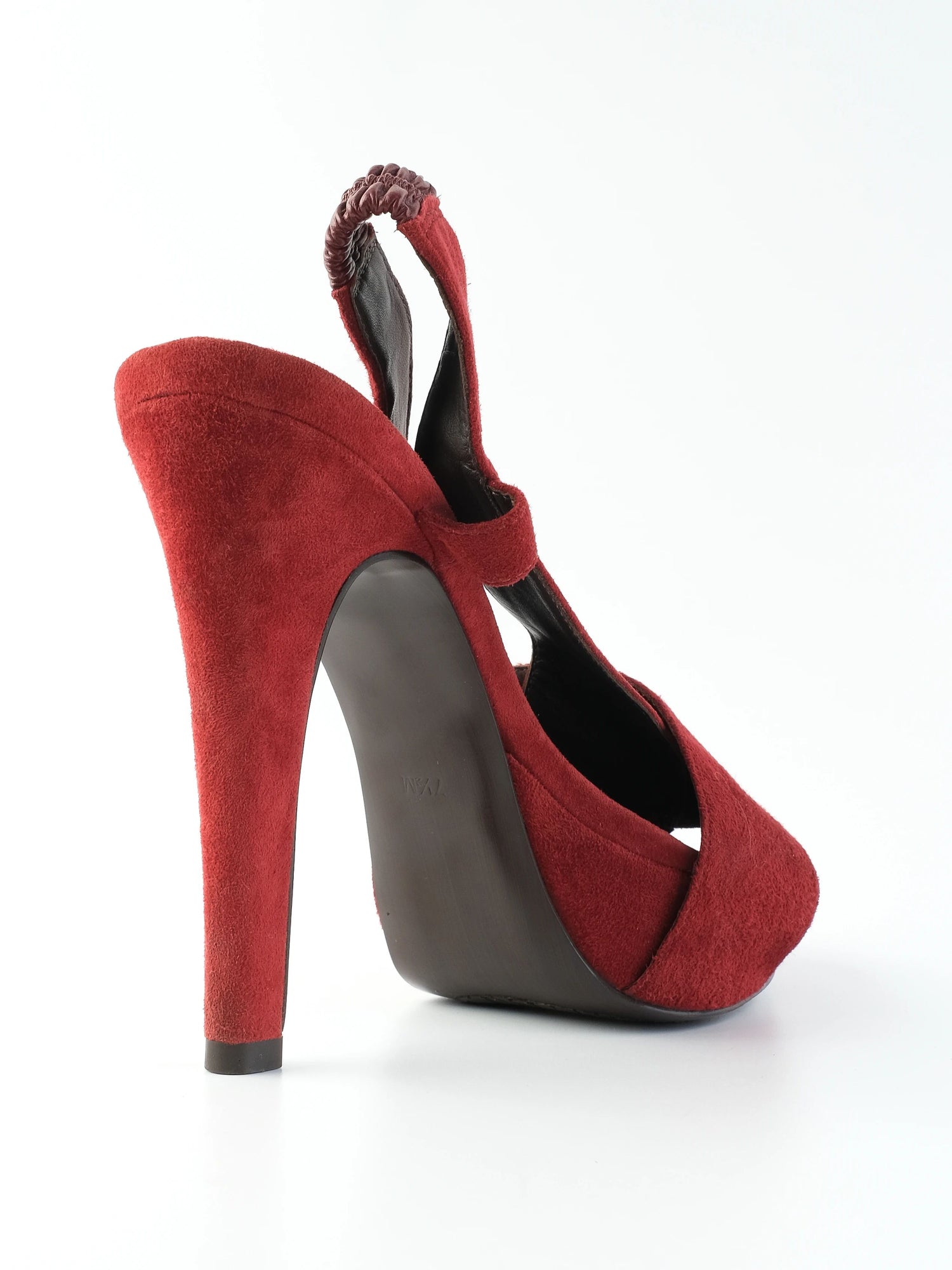 Excellent Diane von Furstenberg Red Leather Slingback Heels Size 37.5