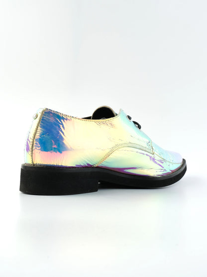 Excellent Alexander McQueen Iridescent Leather Dress Shoes Size 39