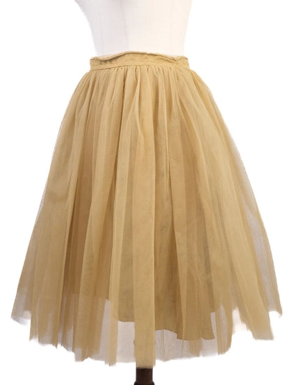 Excellent Au Jour Le Jour Yellow Nylon Tulle Skirt Made in Italy