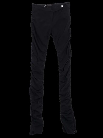 Excellent Pinko Black Ruched Pants Size XS Polyester Women&