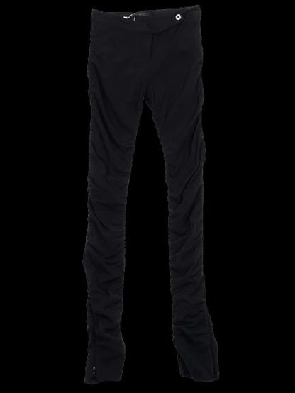 Excellent Pinko Black Ruched Pants Size XS Polyester Women&