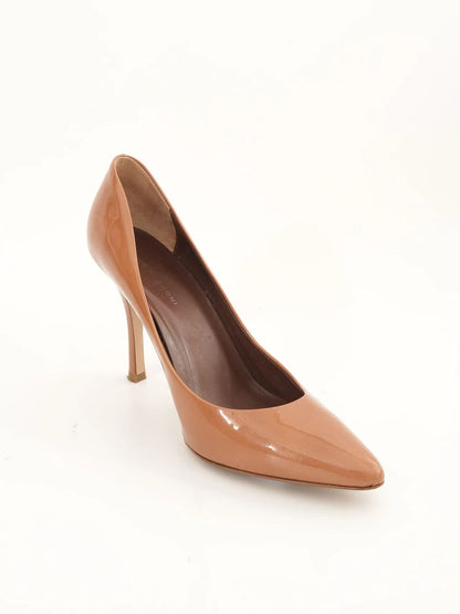 Fabio Rusconi Orange Leather High-Heeled Shoe Size 37.5