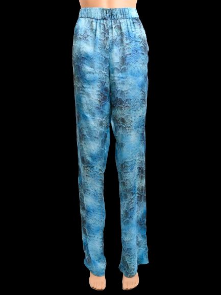 Excellent Guess Blue Cotton Pants M Abstract Pattern