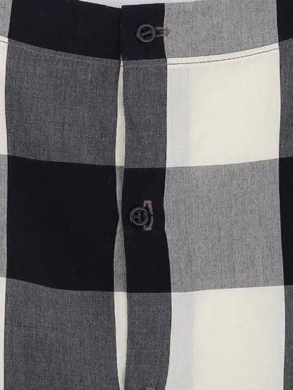 Excellent Bonpoint Dress Black White Checkered Cotton Size 12
