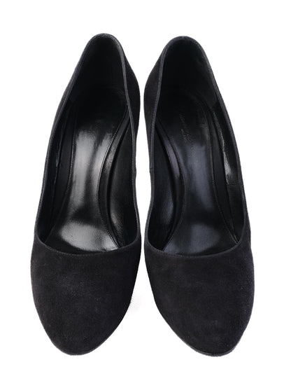 Excellent Gianvito Rossi Black Leather High Heels Size 38.5