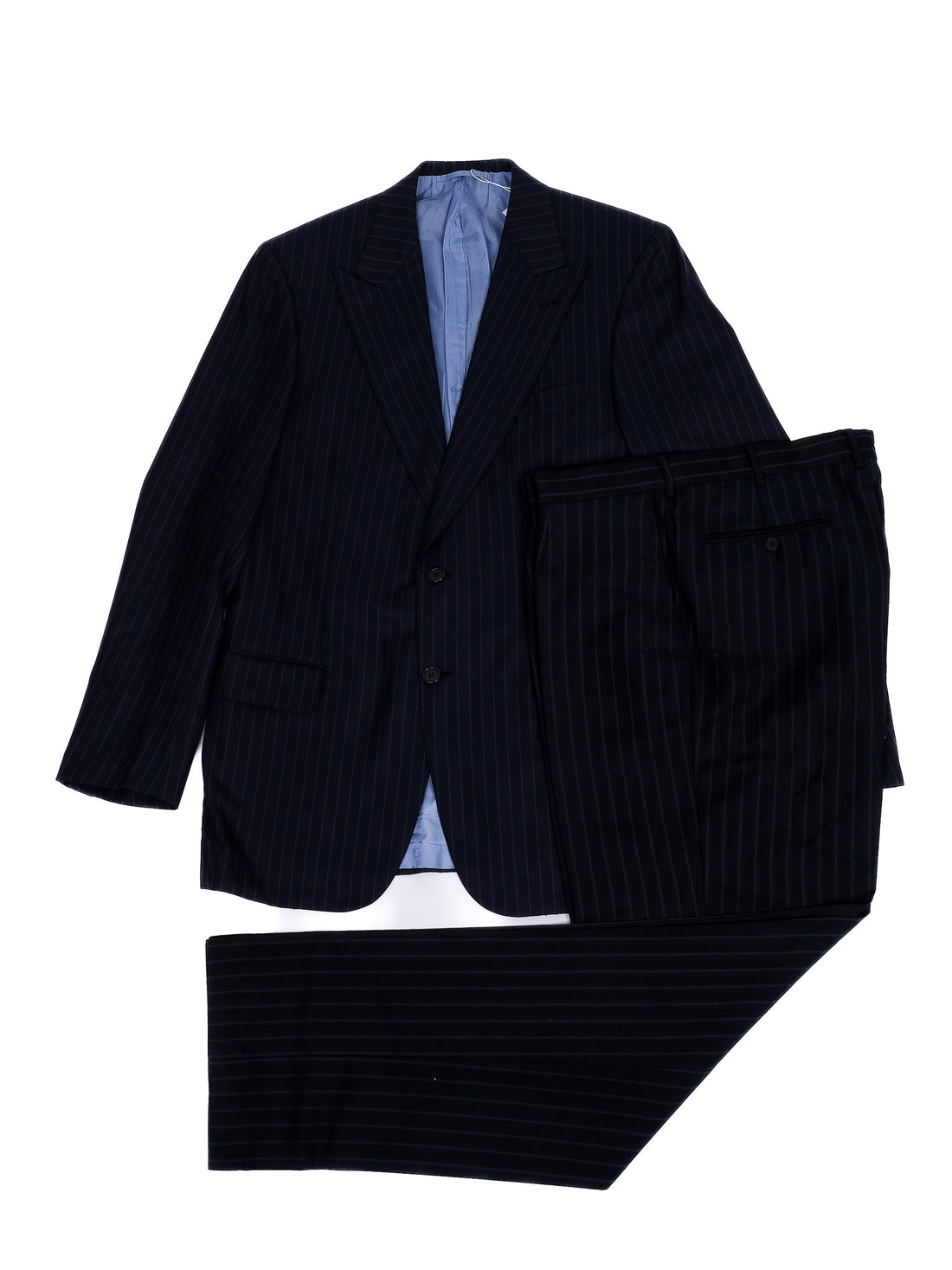 BRIONI MenÕs Blue Pinstripe Suit Excellent Condition Size L