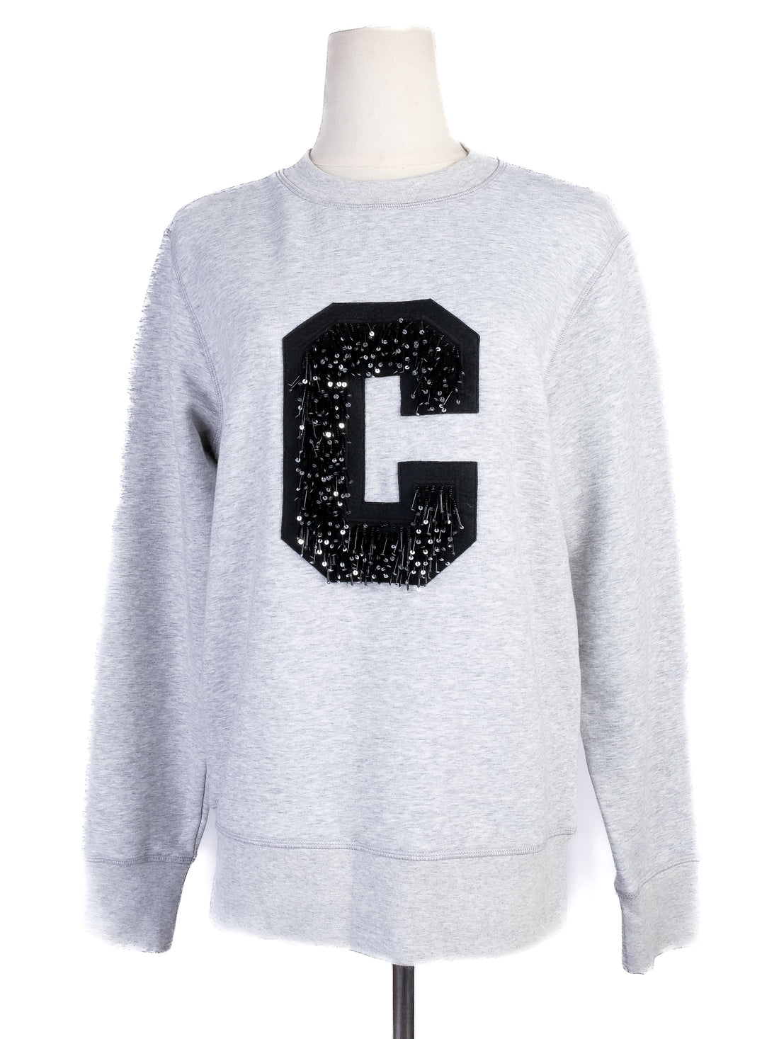 Sportmax Gray Sweatshirt with Sequin &