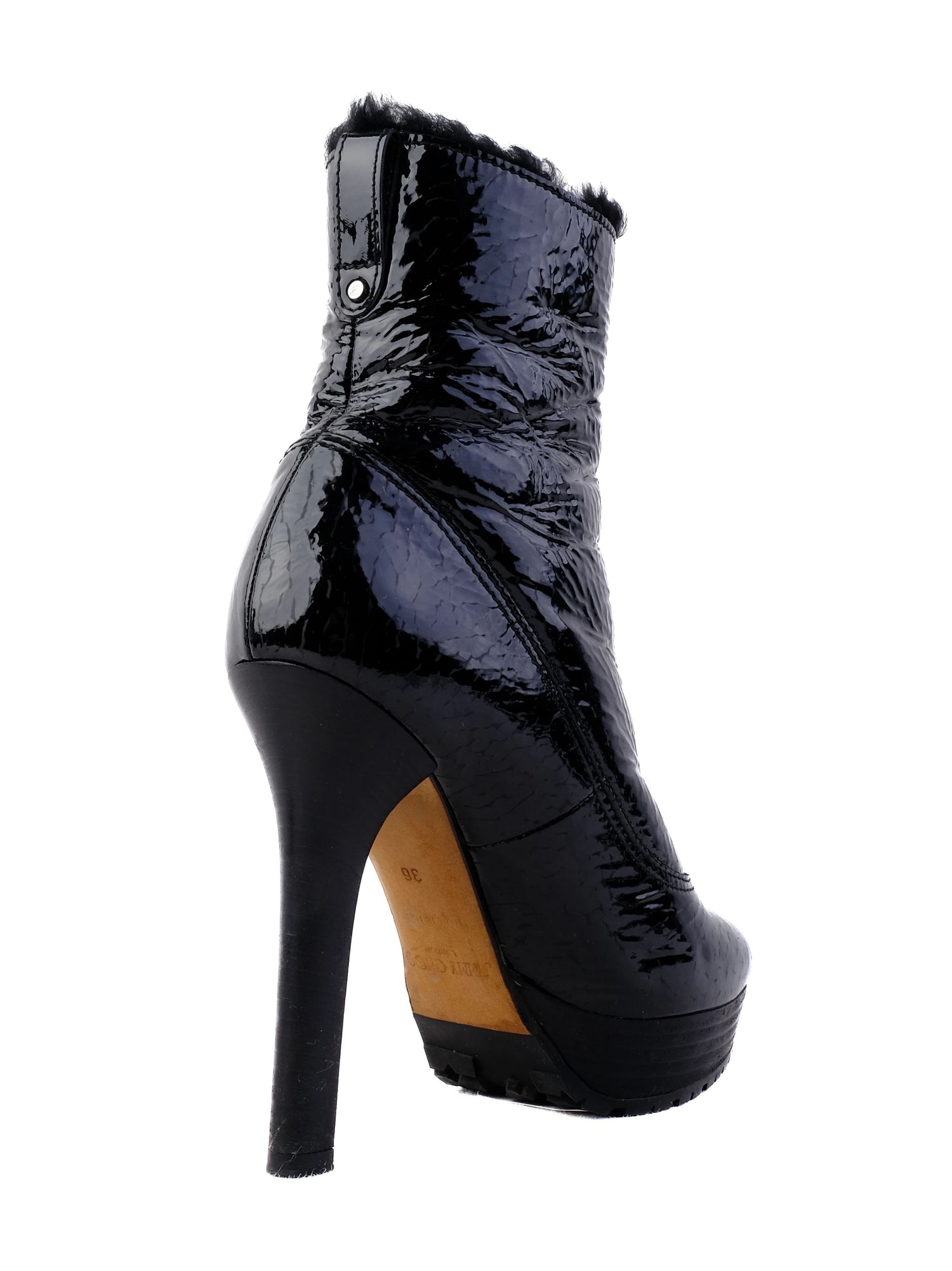 Excellent Jimmy Choo Black Leather Ankle Boots Size 36