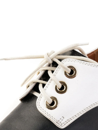 Excellent Givenchy Black &amp; White Leather Saddle Shoes Size 34.5