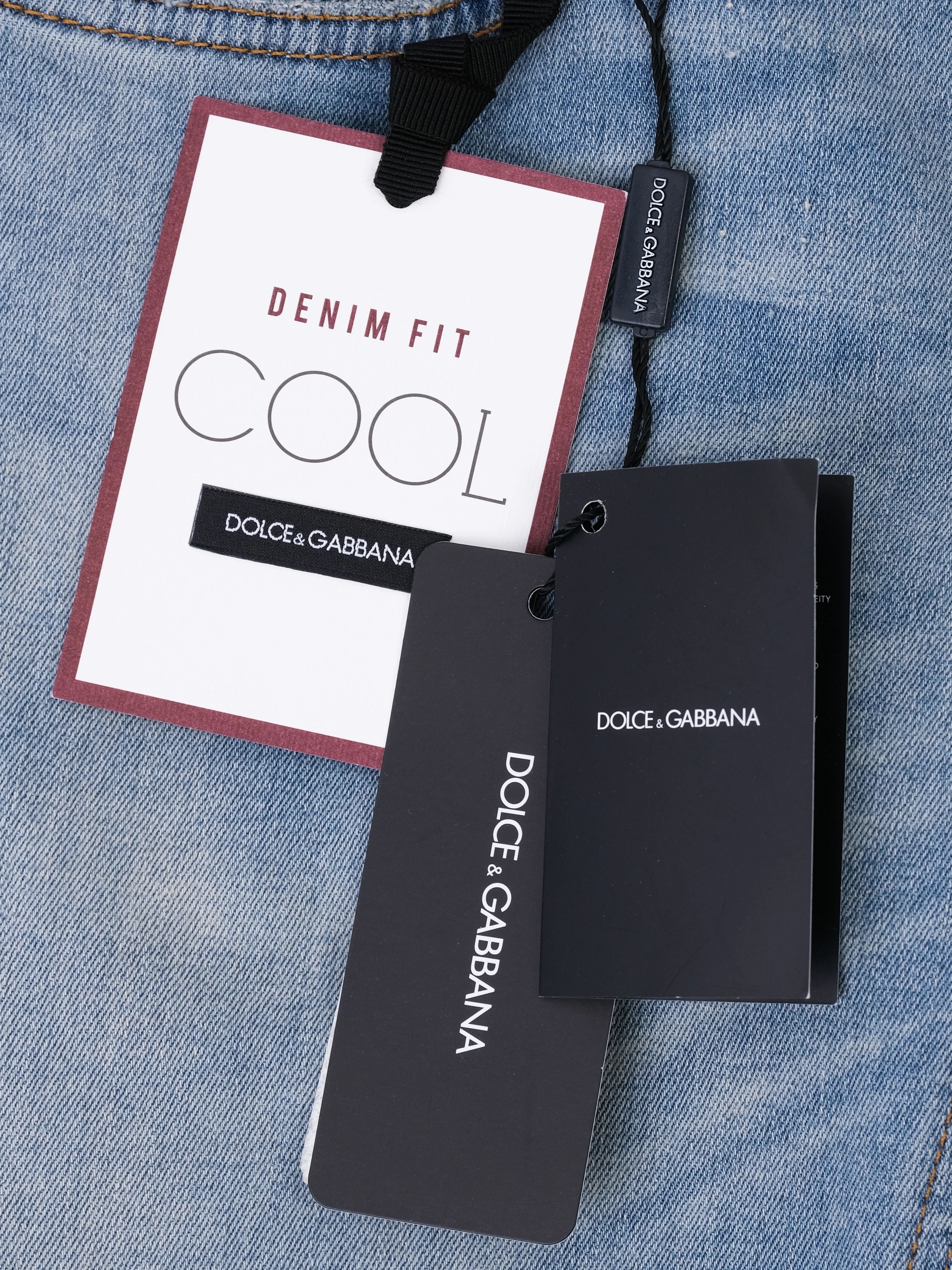 NEW Dolce Gabbana Flared Light Blue Jeans Size M Denim Fit COOL