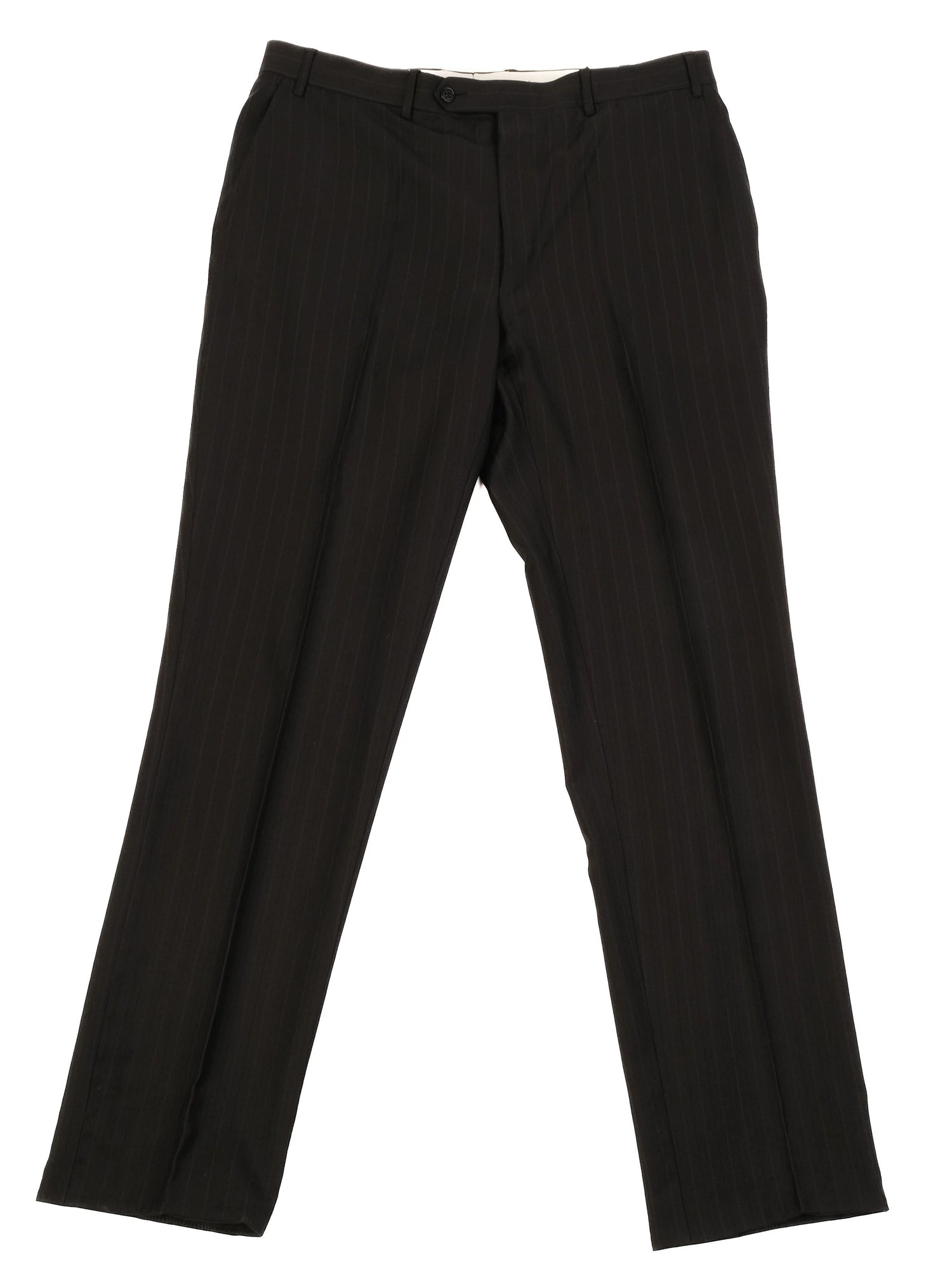 Excellent Canali Black Wool Pinstripe Suit Jacket Size XL