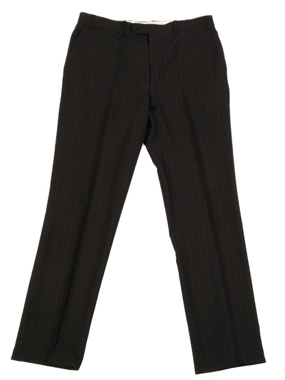 Excellent Canali Black Wool Pinstripe Suit Jacket Size XL