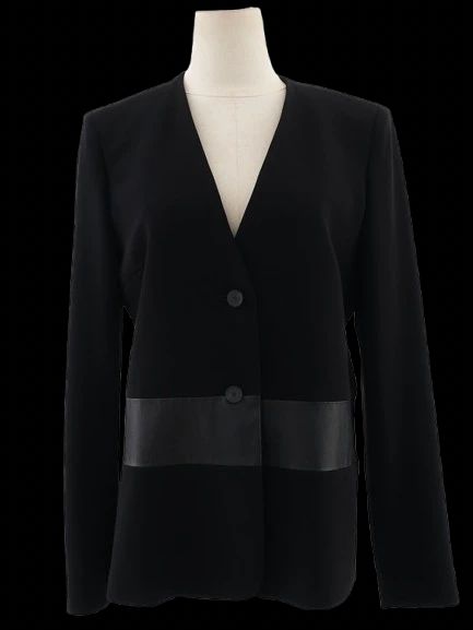 Max Mara Black Blazer XL Excellent Condition V-Neck Design