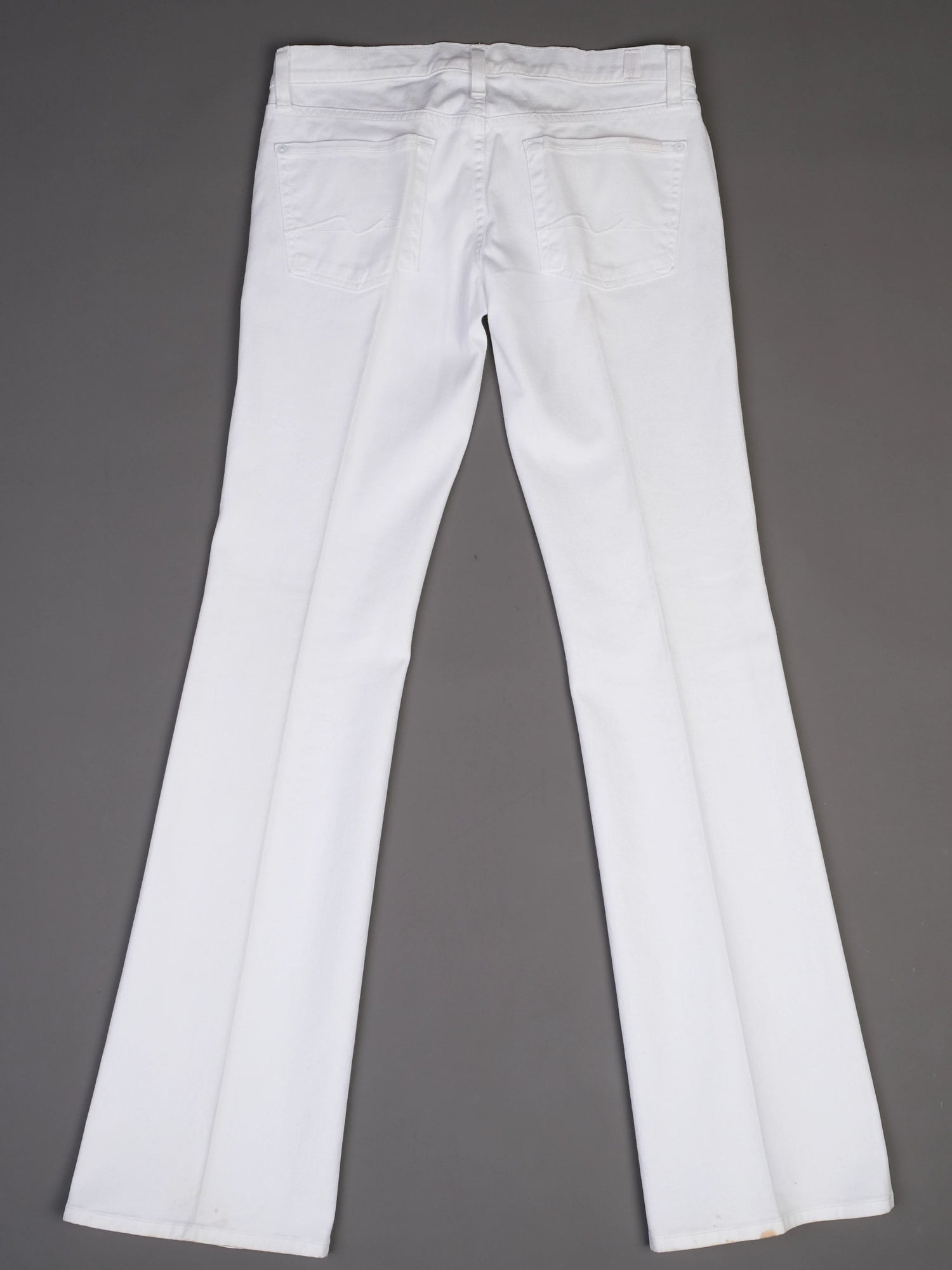 Excellent 7 For All Mankind White Pants Size M Polyurethane Blend