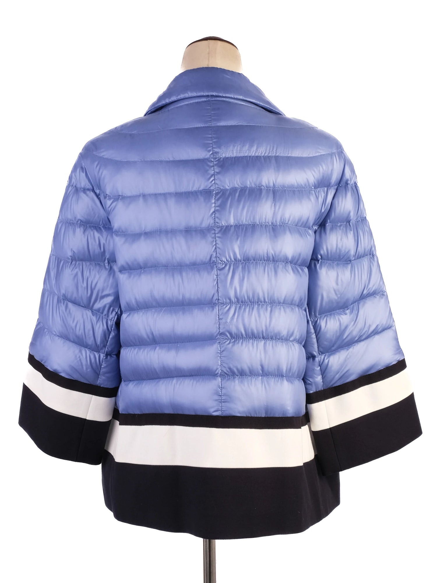 Excellent Herno Blue Puffer Jacket Women Size L Nylon