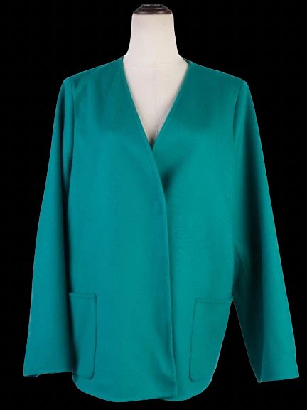 Excellent Marina Rinaldi Green Wool Blazer Size XL Women&