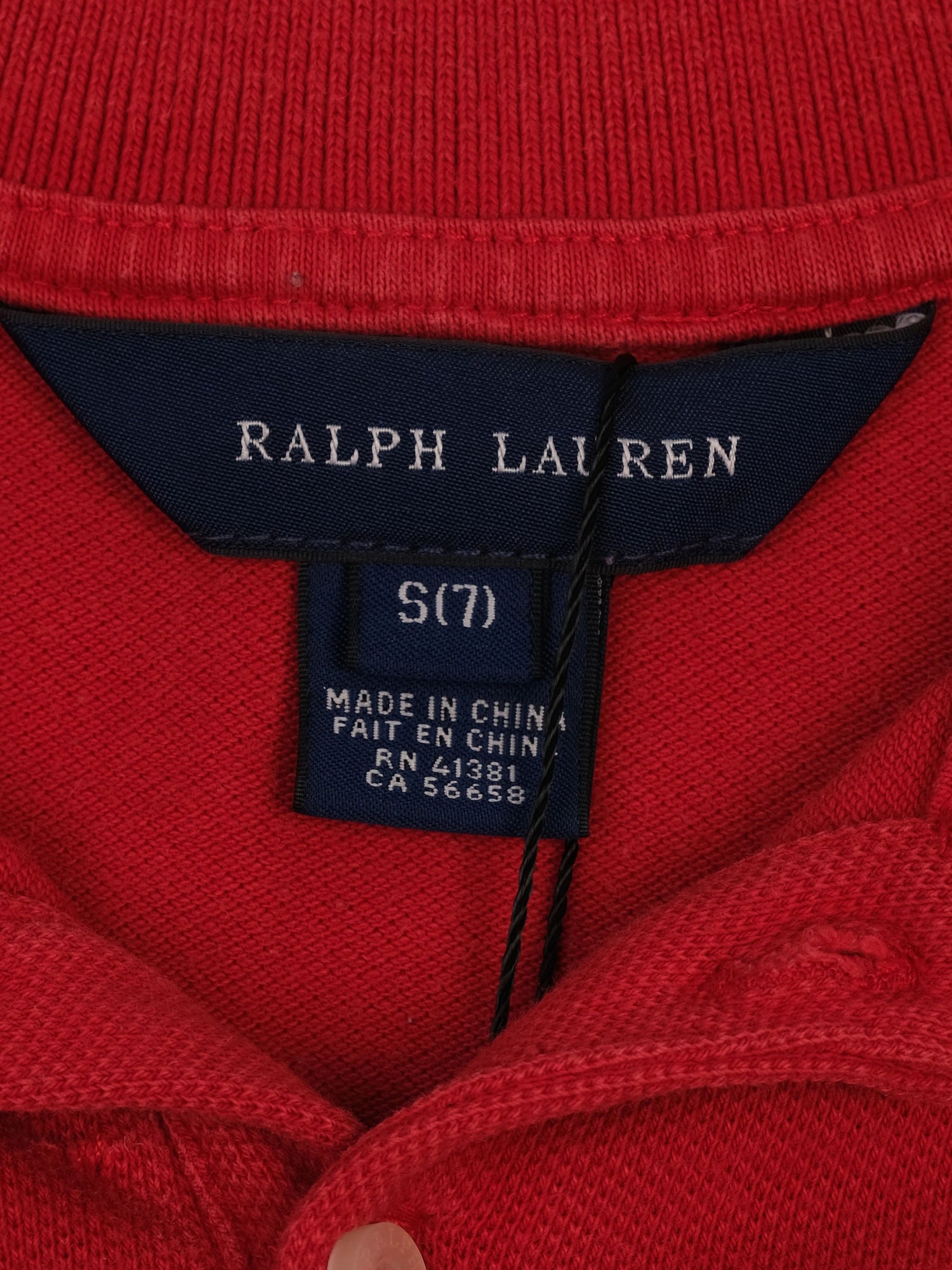 Excellent Ralph Lauren Red Dress Kids Size 7 with Gold Detailing