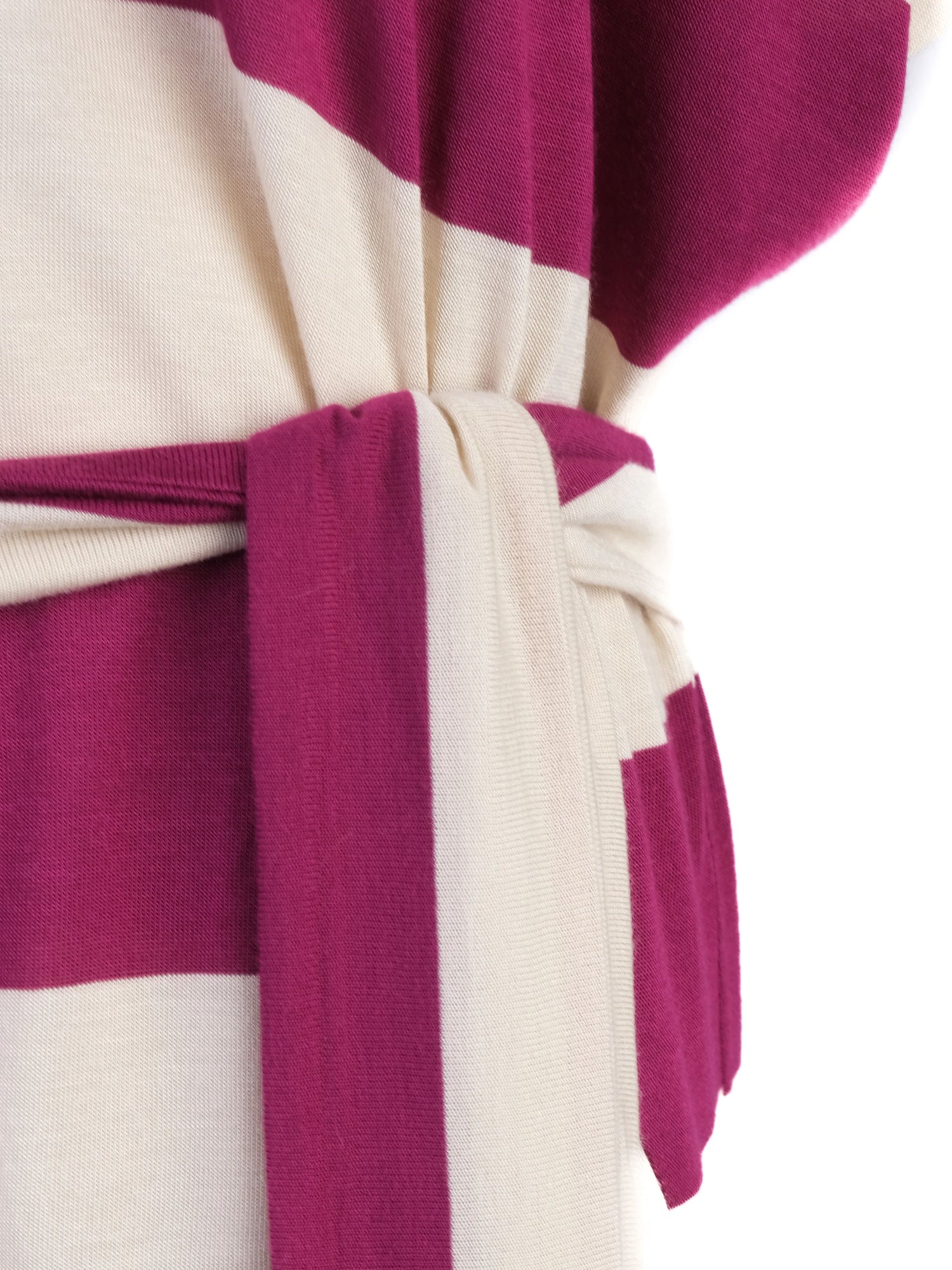 NEW By Malene Birger Striped Dress Maroon Cream Size XS