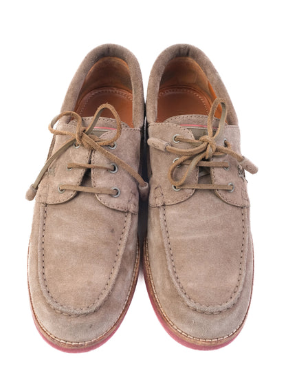 Excellent Louis Vuitton Green Genuine Suede Boat Shoes Size 43.5