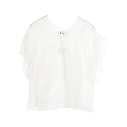 Chanel Beige Coco Mark Blouse Cotton P 17796w 02793