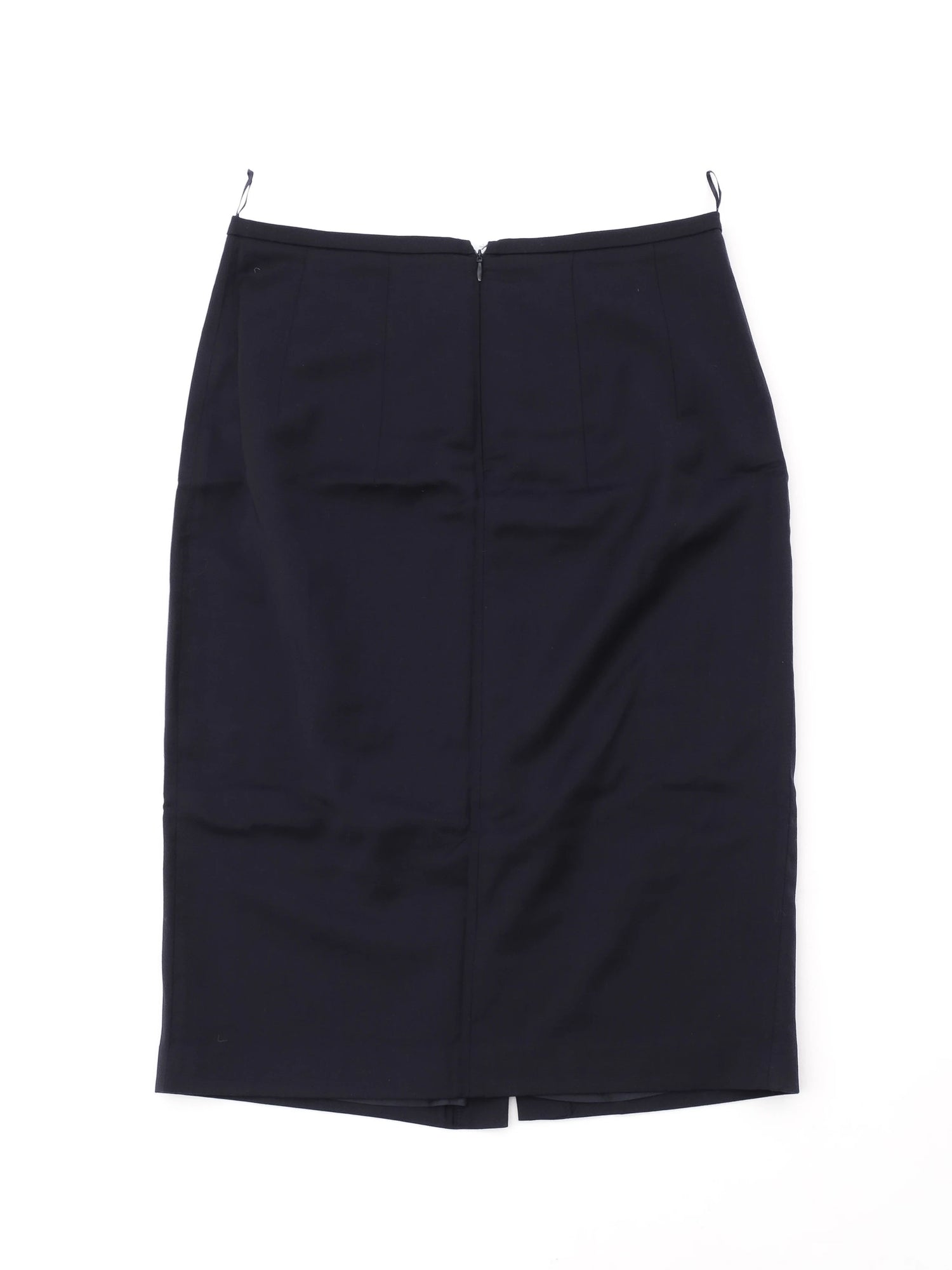 Excellent BGN First Navy Blue Wool Pencil Skirt Size M