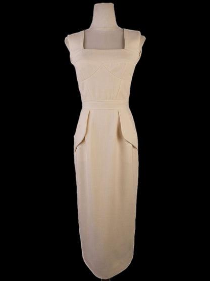 Excellent Malli White Polyester Sleeveless Dress Size N/A