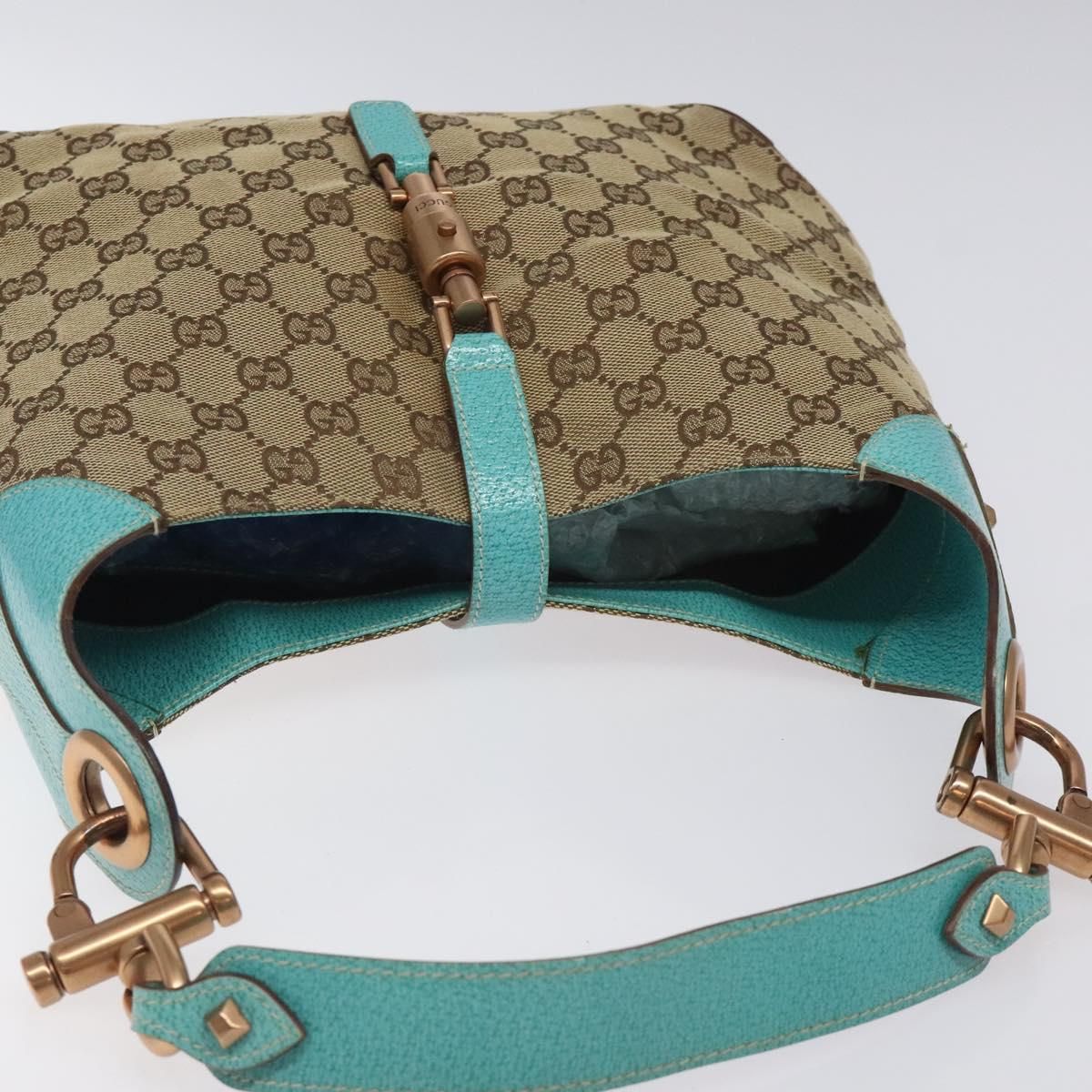 Gucci Jackie Gg Canvas Shoulder Bag Beige 120888 Auth